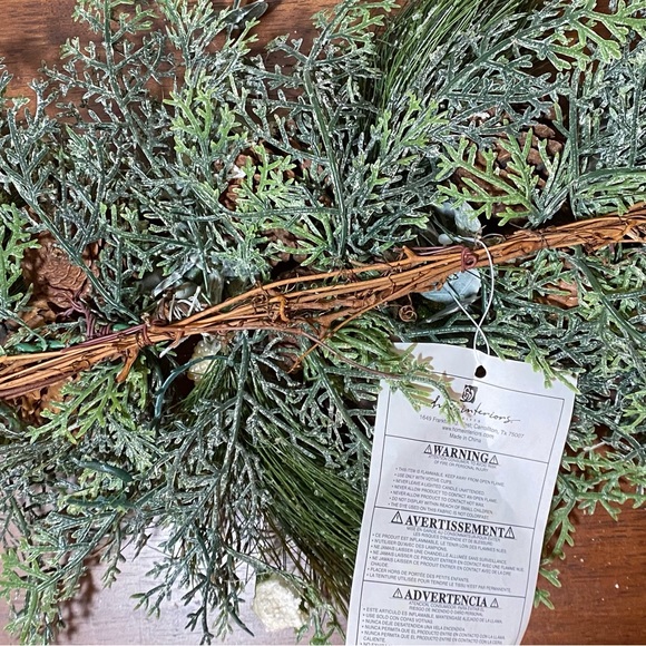 *** Faux Floral. FROSTED PINE SWAG. 30” - Picture 7 of 8